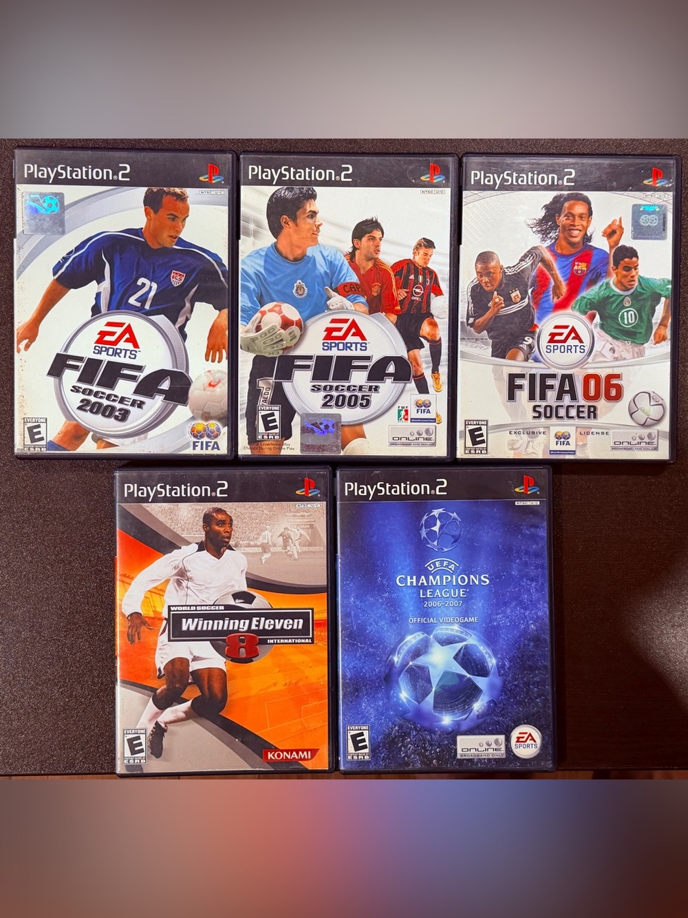 Playstation 2, Gamesbundle,Fifa2003,2005,2006, winning eleven8,UEFAChampions2007